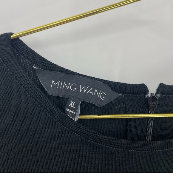 Ming Wang Black Knit Sleeveless Shell Tank Top Sz XL back zip - Picture 2 of 6